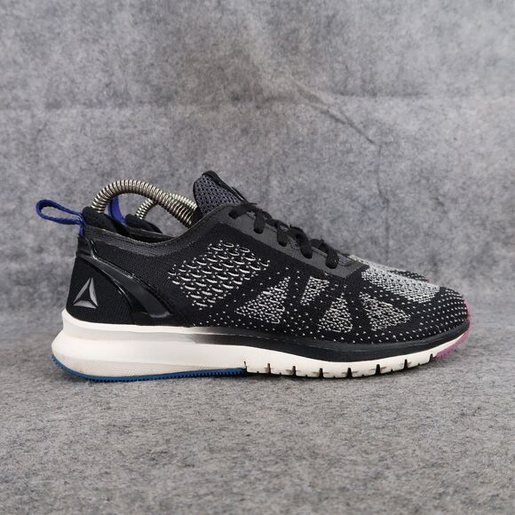 Reebok Shoes Womens 6 Athletic Trainer Running Print Smooth Clip UltraKnit Black - Picture 2 of 13